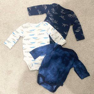 3-Pack assorted long sleeved onesies
